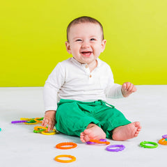Bright Starts Lots of Links Ring Toy Soothing & Teething Clip on Pram 24 Pcs