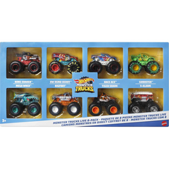 Hot Wheels Monster Trucks Live 8 Pack Cars Set
