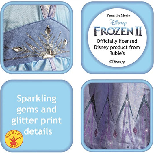 Rubie's Disney Frozen Elsa Dress Childs Costume Size Medium Age 5-6 Years
