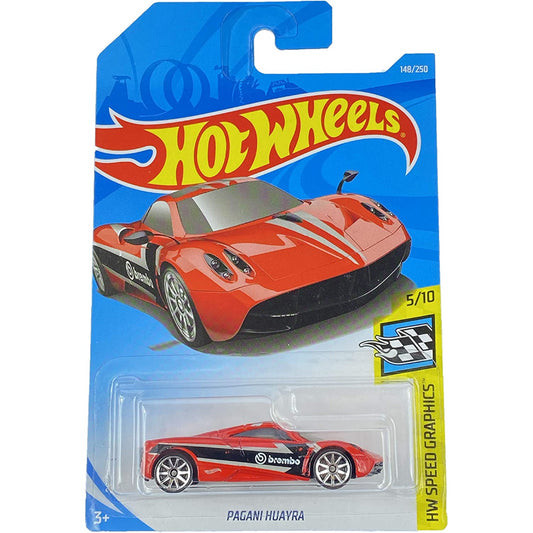Hot Wheels Pagani Huayra Red Brembo 5/10 HW Speed Graphics 2019