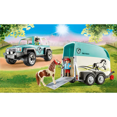 Playmobil Country Car with Pony Trailer Figures & Vehicle 44 Pc 70511
