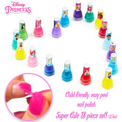 Disney Princess Peel-able Nail Polish Set 18 Nail Varnish Set Safe Non Toxic
