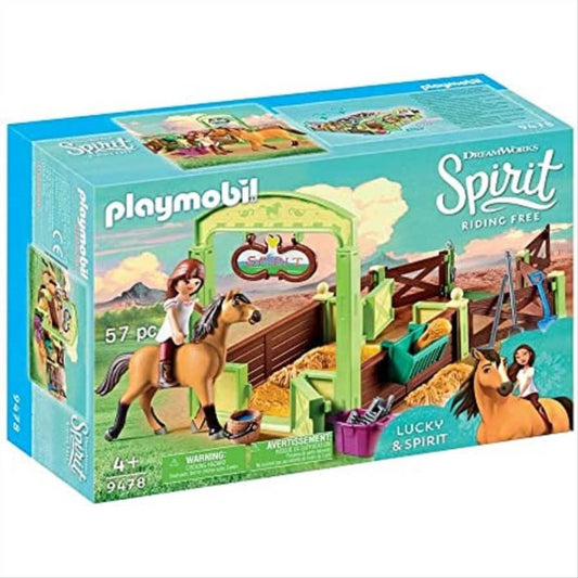 Playmobil DreamWorks Spirit Lucky and Spirit with Horse Stall 9478