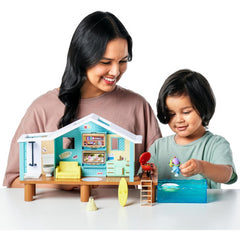 Bluey Beach Cabin Playset Figure With Goggles