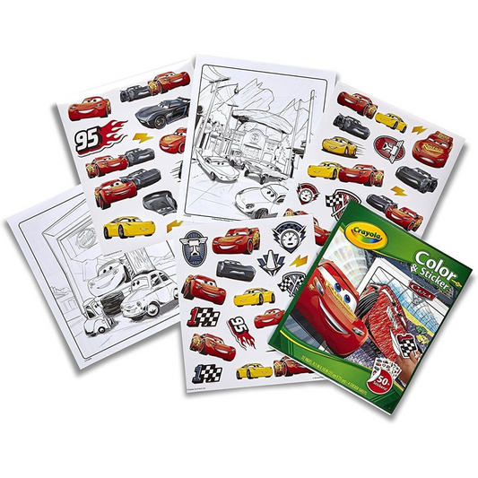 Crayola Cars Colour and Sticker Book