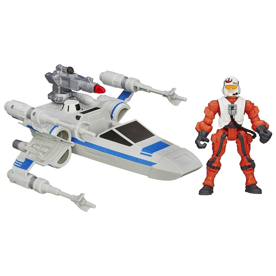 Star Wars B3702 Hero Mashers Episode VII Resistance X-Wing and Pilot Action Toy Playset - Maqio