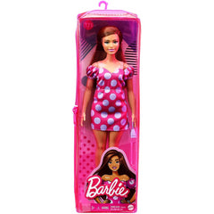 Barbie Fashionistas Doll Curvy Vitiligo Long Hair and Polka Dot Dress