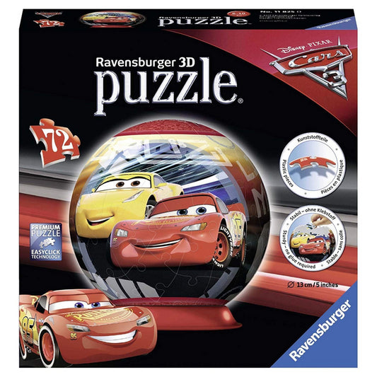 Ravensburger 11825 Disney Pixar Cars 3 72pc 3D Jigsaw Globe Toy - Maqio