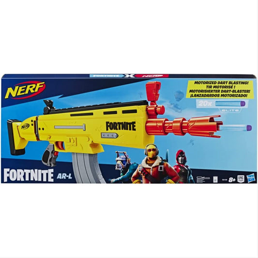 Nerf Fortnite AR-L Motorised Nerf Elite Dart Blaster & 20 Official Elite Darts