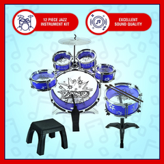 Toyvelt Big Bang Rock & Rhythm Drum Kit 12 Piece Musical Toy