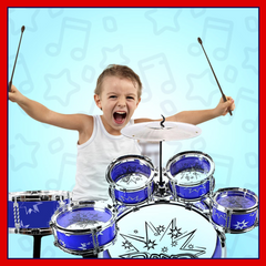 Toyvelt Big Bang Rock & Rhythm Drum Kit 12 Piece Musical Toy