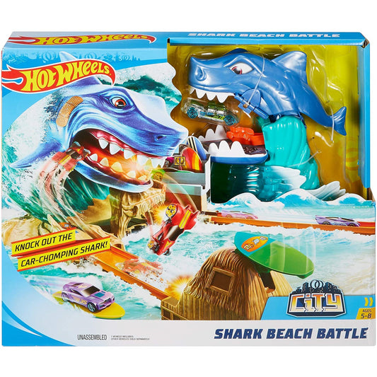 Hot Wheels City Shark Beach Battle Playset