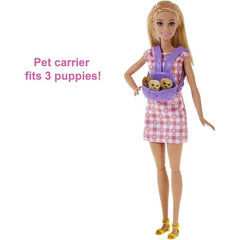 Barbie Playset with Blonde Doll and Mommy Dog