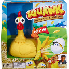 Mattel Games FDM55 SQUAWK - The Egg-splosive Chicken Game - Maqio