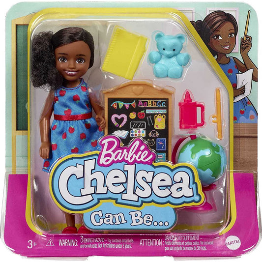 Barbie Chelsea Can Be Playset with Brunette Chelsea Teacher Doll 6 inches