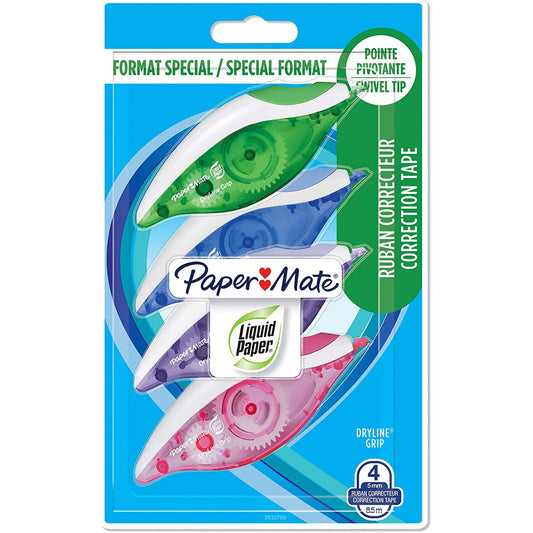 Paper Mate Liquid Paper Dry Line Correction Tape 4 Pack