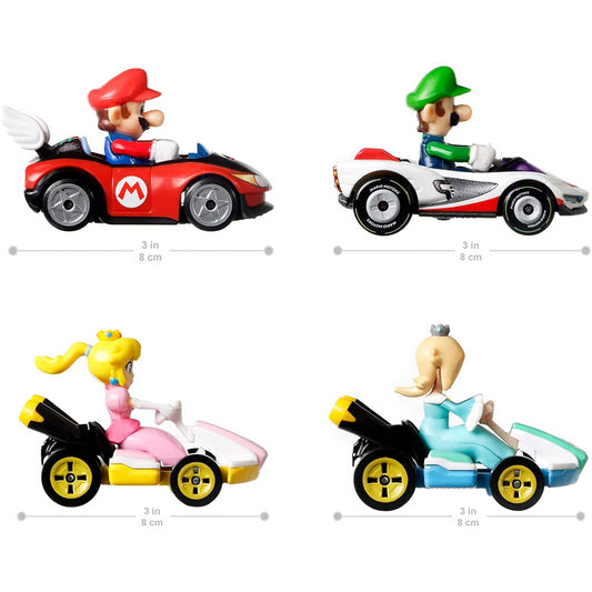 Hot Wheels Mario Kart Bros 4-Pack Vehicle Die-Cast Toy