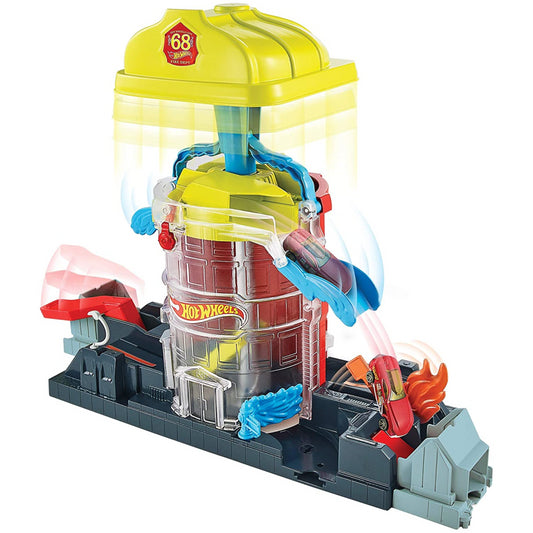 Hot Wheels City Super Fire House Rescue Playset