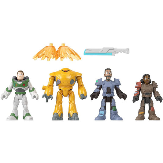 Imaginext Disney Pixar Lightyear Buzz Lightyear and Jr. Zap Patrol 4-pack Action Figures