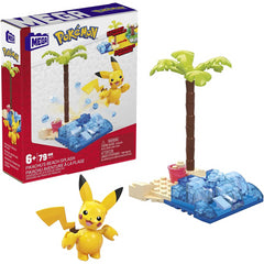 Mega Pokemon Pikachus Beach Splash Building set with 79 Pieces
