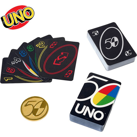 Uno Mattel Games Premium Version 50th Anniversary Card Game