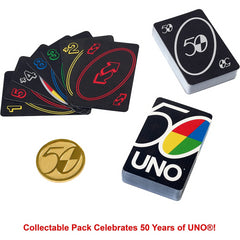 Uno Mattel Games Premium Version 50th Anniversary Card Game