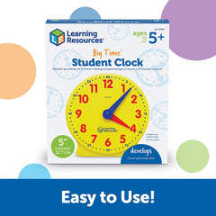 Learning Resources Big Time Student Teaching & Demonstration Clock 12 Hour