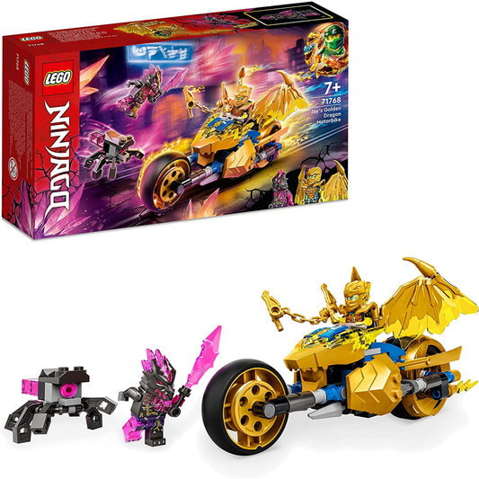 LEGO NINJAGO 71768 Jays Golden Dragon Set Toy Motorbike with Dragon & Figure