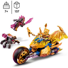 LEGO NINJAGO 71768 Jays Golden Dragon Set Toy Motorbike with Dragon & Figure