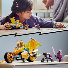 LEGO NINJAGO 71768 Jays Golden Dragon Set Toy Motorbike with Dragon & Figure