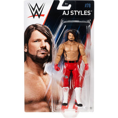 WWE Basic Series 78 Mattel Wrestling Action Figure - AJ Style Red Attire Costume