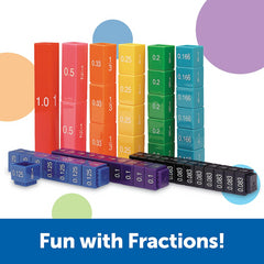 Learning Resources Fraction Tower Equivalency Cubes Set of 51
