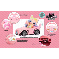 Na!Na!Na! Surprise Soft Plush Pink Convertible Kitty-Themed Doll and Vehicle