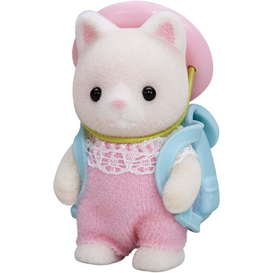 Sylvanian Families Silk Cat Baby Figure and Accessories