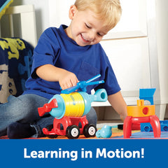 Learning Resources 1-2-3 Build It - Rocket-Train-Helicopter