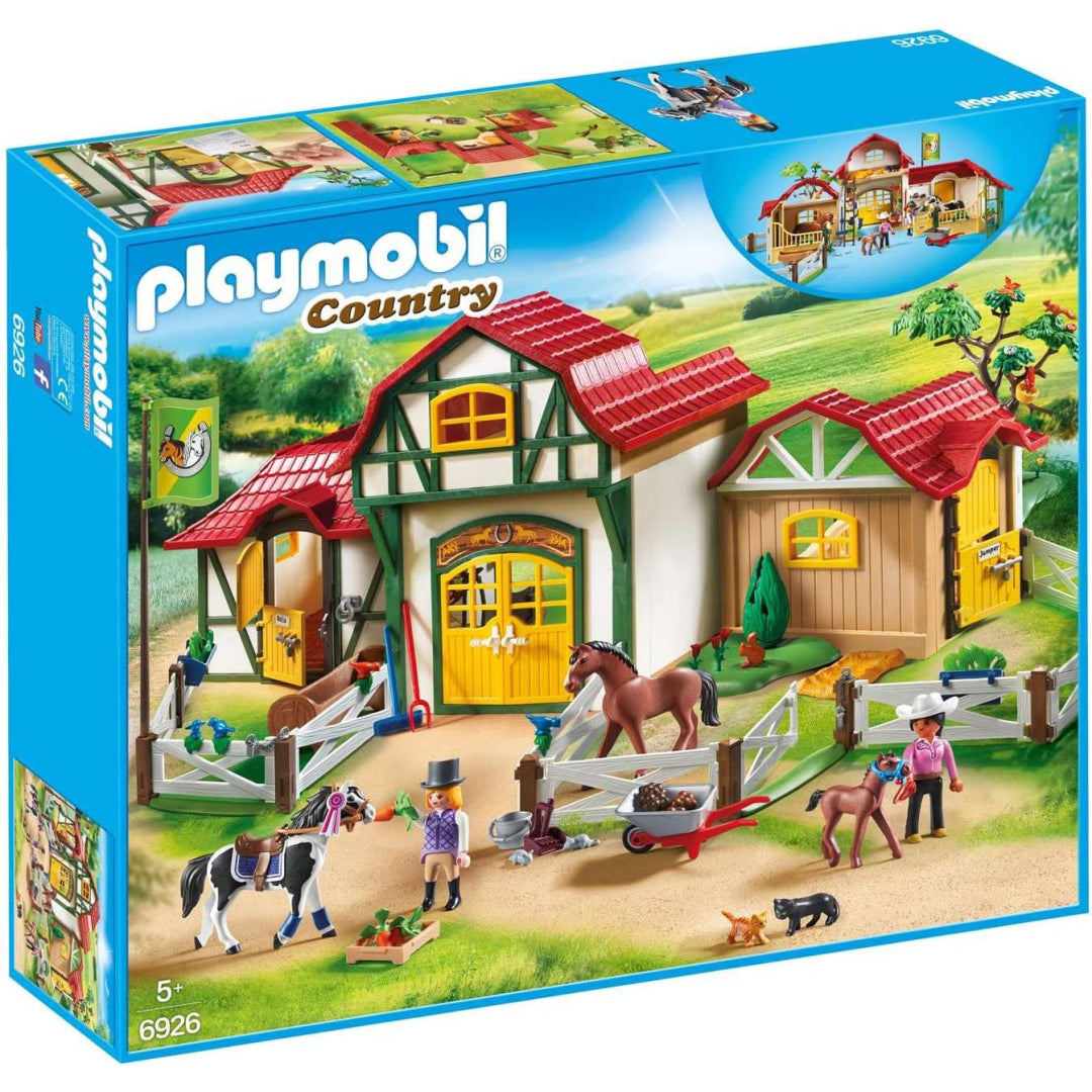 Playmobil FARM STABLE COUNTRY HORSE DRAWN CARRIAGE & FIGURES Set