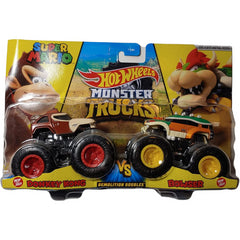Hot Wheels Diecast Monster Trucks Demolition Double 1:64 - Donkey Kong vs Bowser