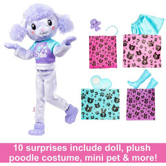 Barbie Cutie Reveal Doll & Poodle Plush Costume & 10 Surprises