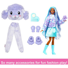 Barbie Cutie Reveal Doll & Poodle Plush Costume & 10 Surprises