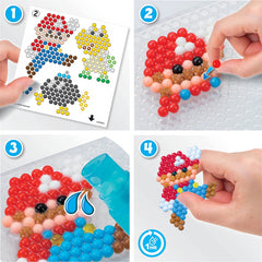 Aquabeads Creation Cube Super Mario Bros with 2500 Beads in 30 Colours
