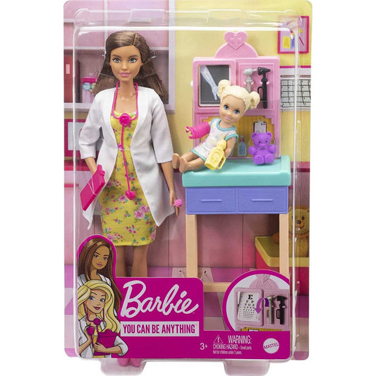 Barbie Pediatrician Playset Brunette Doll Exam Table X-Ray