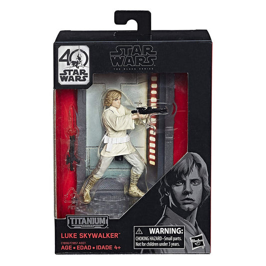 Star Wars The Black Series Titanium Series Luke Skywalker Toy Figure - Maqio