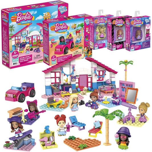 MEGA Construx Barbie Malibu Building Sets Bundle 440 Bricks and Pieces