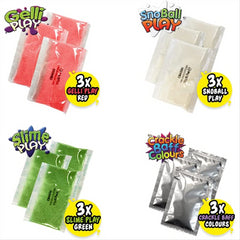 Zimpli Kids Mega Play Pack - 12 Pack of 20g Slime, Gelli, Snoplay & Crackle