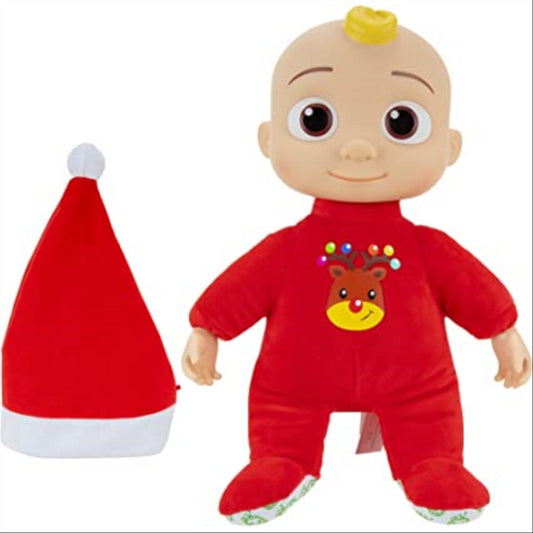 Cocomelon Musical Deck The Halls JJ Doll With Santa Hat