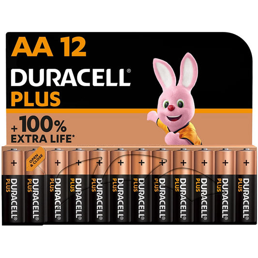 Duracell Plus Double A (AA) Alkaline Batteries 12-Pack