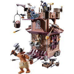Playmobil 9340 Knights Mobile Dwarf Fortress Playset Toy - Maqio