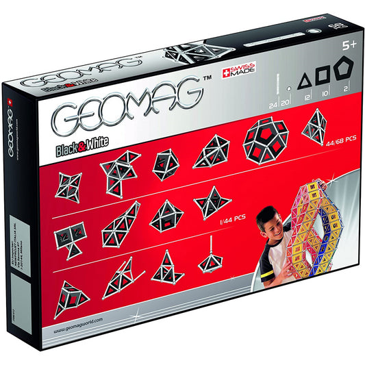 Geomag Special Edition Black & White Magnetic Construction Set - 68 Piece