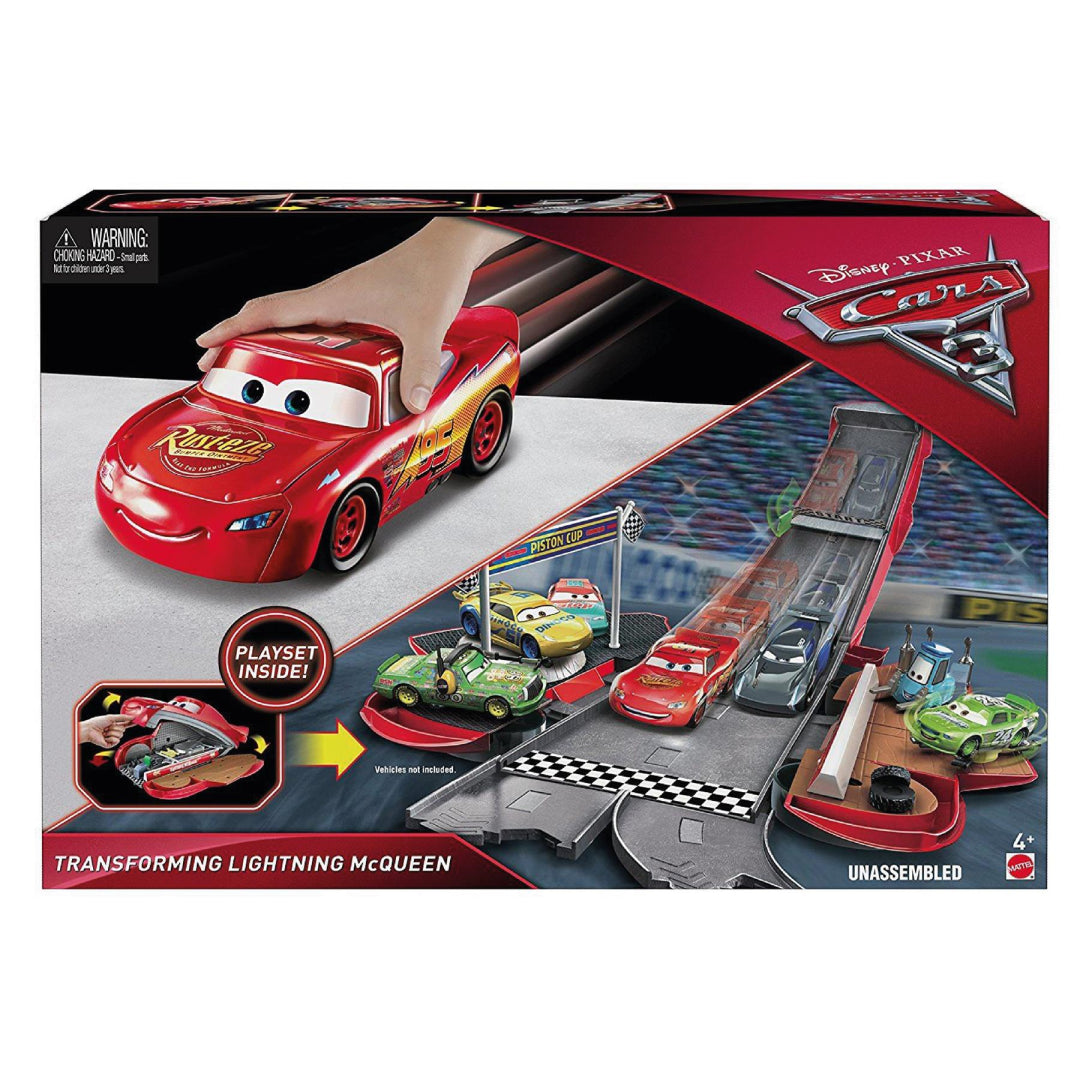 Disney Cars FCW04 Cars 3 Transforming Lightning McQueen Playset - Maqio