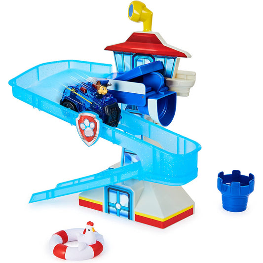 Paw Patrol Adventure Bay Bath Playset with Light-up Chase Vehicle Bath Toy